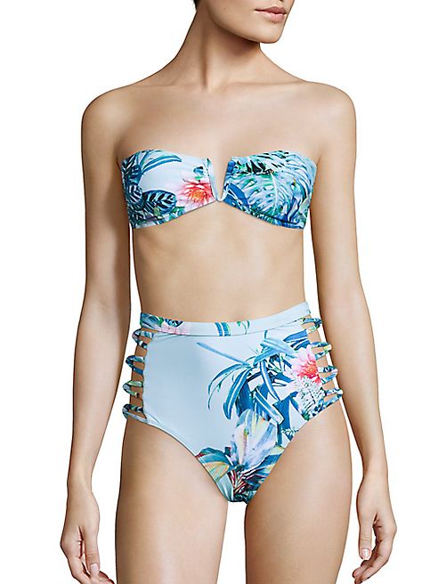 6 Shore Road by Pooja - Lover's Floral-Print Bandeau Bikini Top