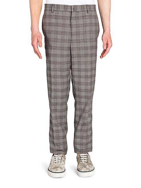 Lanvin - Riveted Prince of Wales Wool Pants