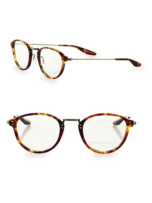 Barton Perreira - Getty 46MM Round Tortoise Eyeglasses