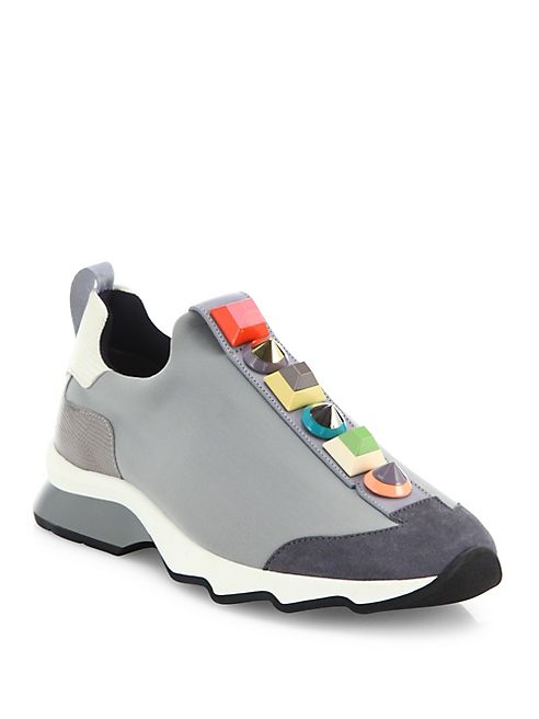 Fendi - Rainbow Studded Sneakers