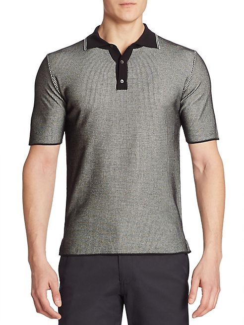 Saks Fifth Avenue Collection - Striped Knit Polo