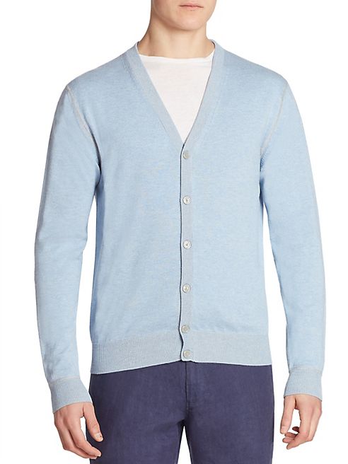 Saks Fifth Avenue Collection - Ribbed Button-Front Cardigan