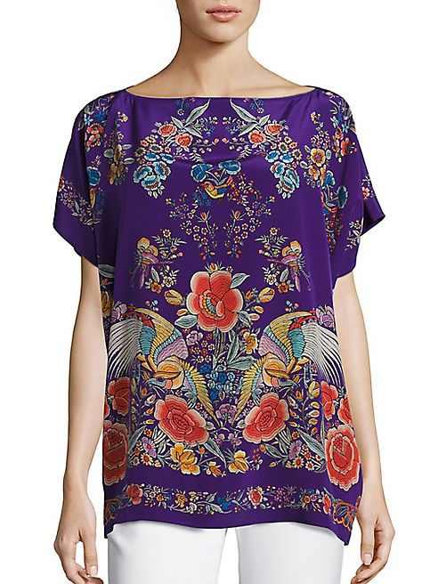 Roberto Cavalli - Printed Crepe de Chine Blouse