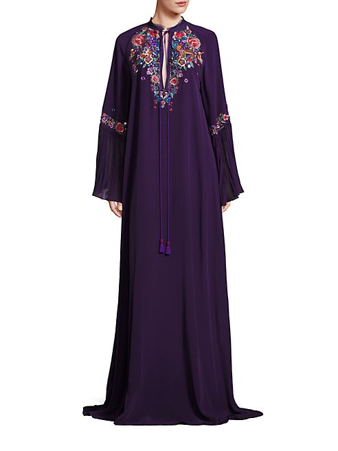 Roberto Cavalli - Long Embroidered Silk Caftan