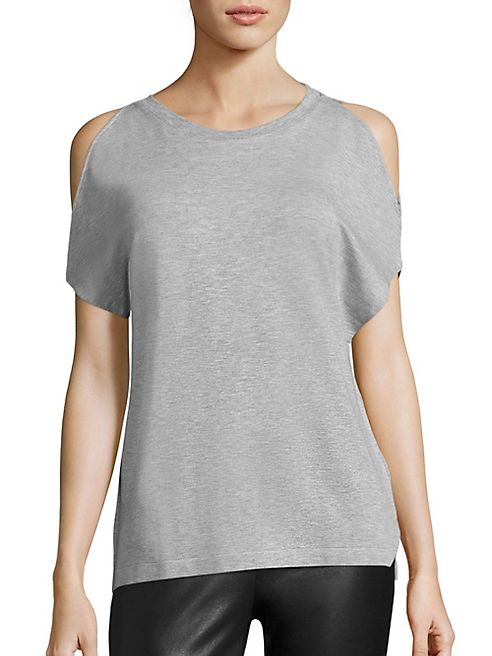 Majestic Filatures - Soft Touch French Terry Cold-Shoulder Tee