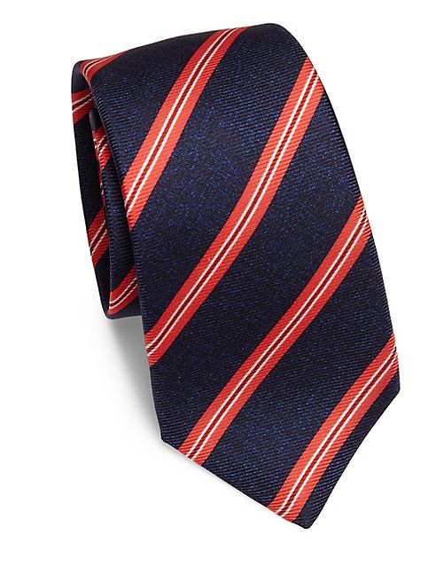 Kiton - Diagonal Stripe Silk Tie