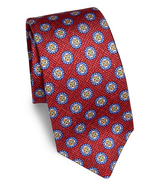 Kiton - Textured Floral Silk Tie