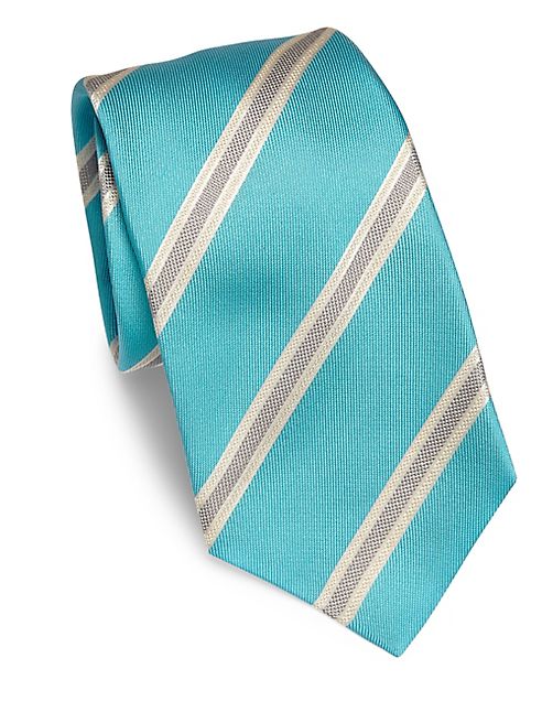 Kiton - Diagonal Stripe Silk Tie