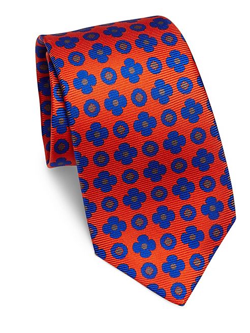 Kiton - Geometric Silk Tie