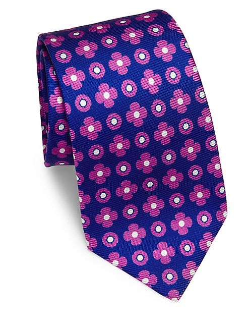 Kiton - Floral Printed Silk Tie