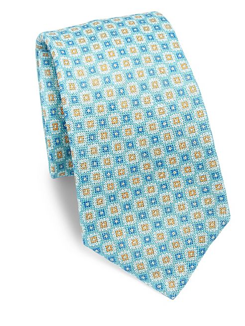 Kiton - Floral Printed Silk Tie