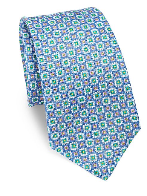 Kiton - Floral Printed Silk Tie