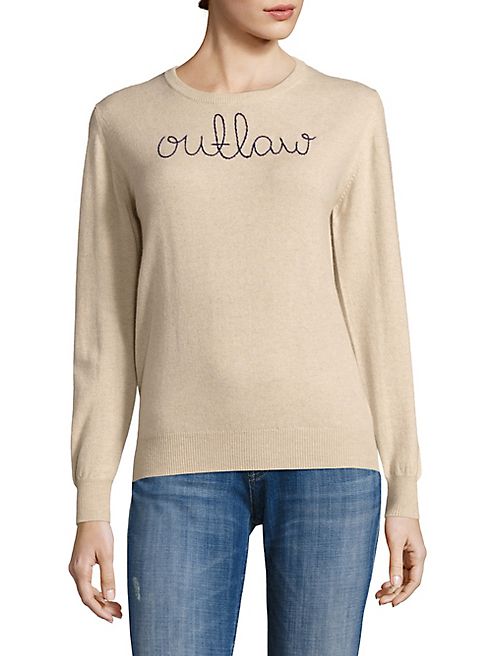 Lingua Franca - Outlaw Embroidered Cashmere Sweater