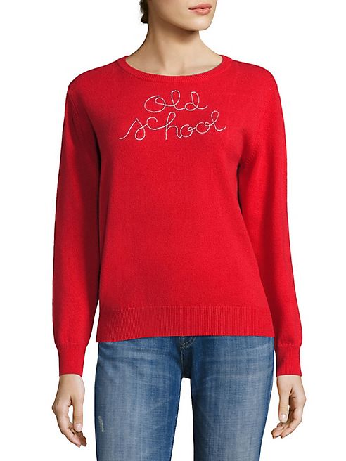 Lingua Franca - Old School Embroidered Cashmere Sweater