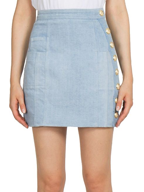 Balmain - Denim Mini Skirt