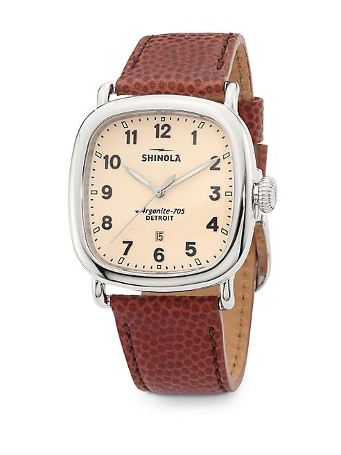 Shinola - The Guardian Football Leather Strap Watch