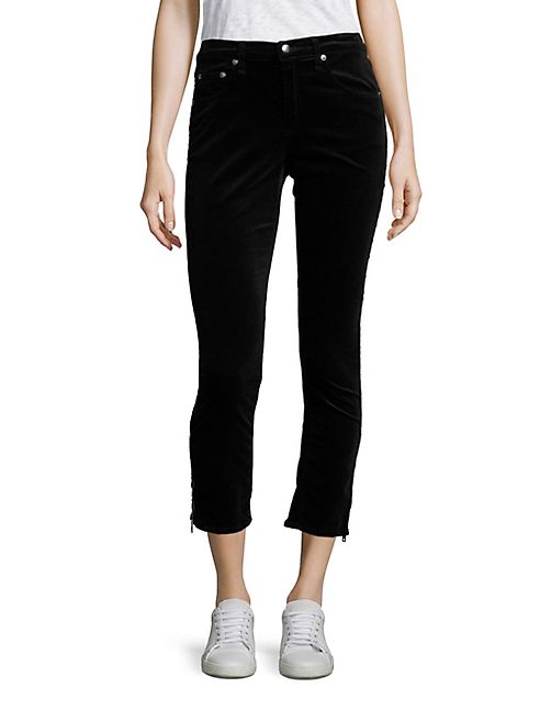 rag & bone/JEAN - Velvet High-Rise Zip Hem Jeans