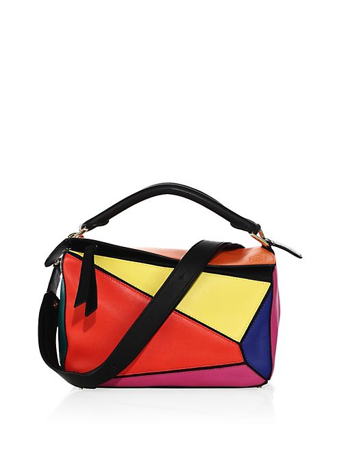 LOEWE - Puzzle Small Multicolor Leather Shoulder Bag