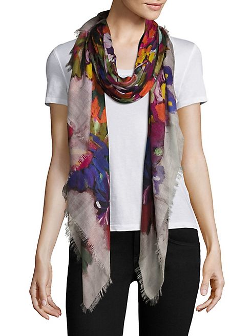 Franco Ferrari - Rieti Floral Silk-Blend Scarf