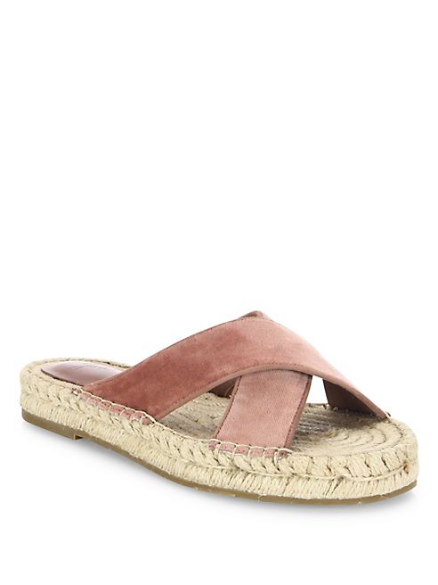 Joie - Ianna Velvet Crisscross Espadrille Slides