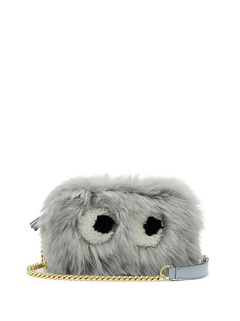 Anya Hindmarch - Mini Eyes Sheep Fur Crossbody Bag