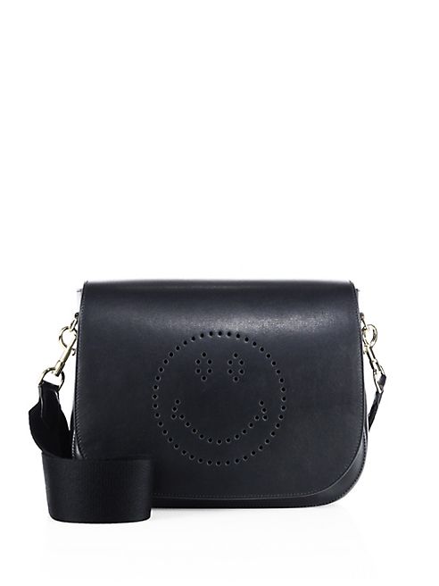 Anya Hindmarch - Smiley Ebury Leather Satchel