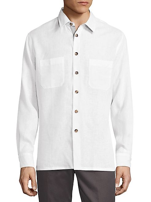 Luciano Barbera - Solid Linen Shirt