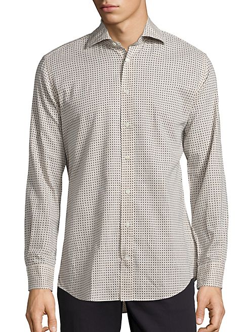 Luciano Barbera - Long Sleeve Dotted Shirt