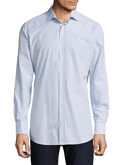 Luciano Barbera - Striped Casual Button-Down Shirt