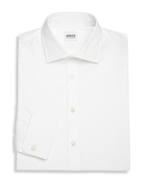 Armani Collezioni - Modern-Fit Solid Dress Shirt