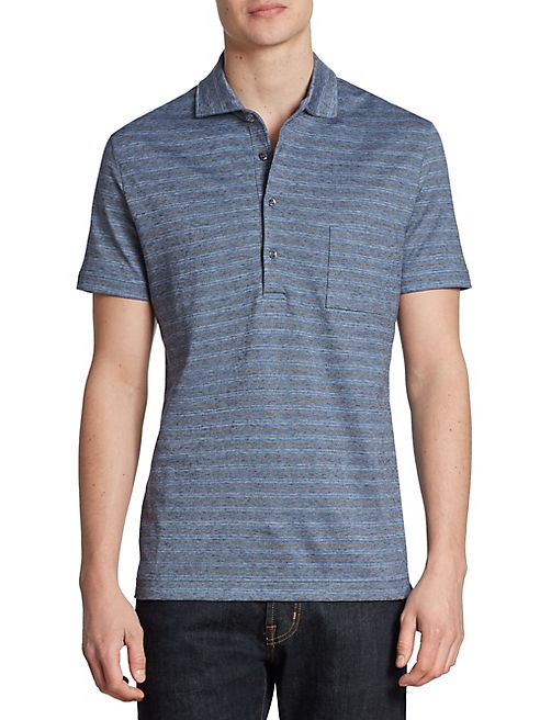 Luciano Barbera - Striped Cotton Polo