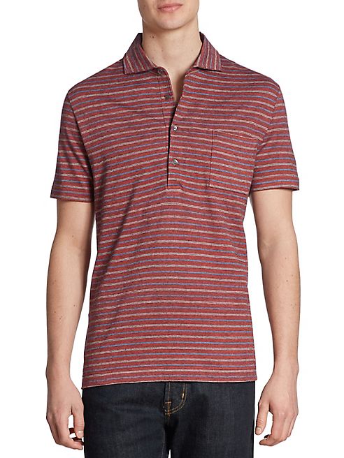 Luciano Barbera - Striped Cotton Polo