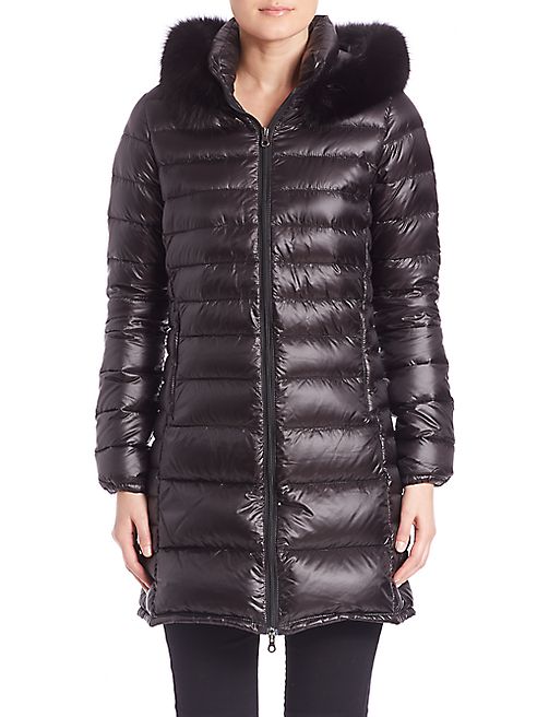 DUVETICA - Fox Fur-Trim Down Puffer Jacket