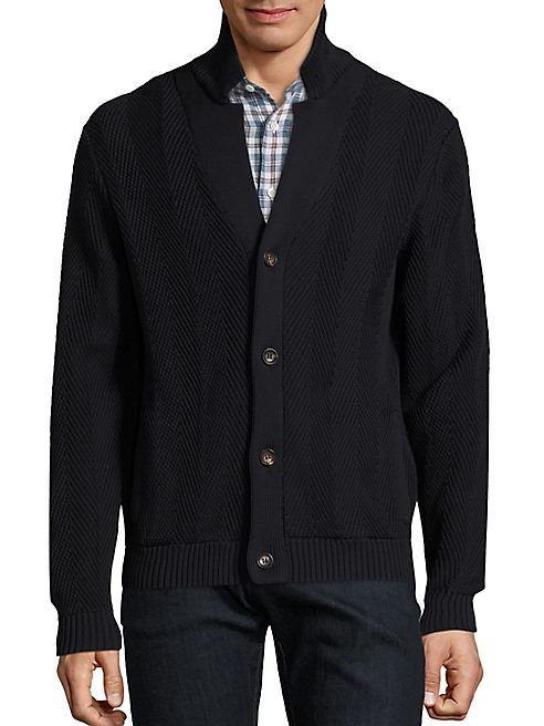 Luciano Barbera - Cotton Ribbed Knit Cardigan