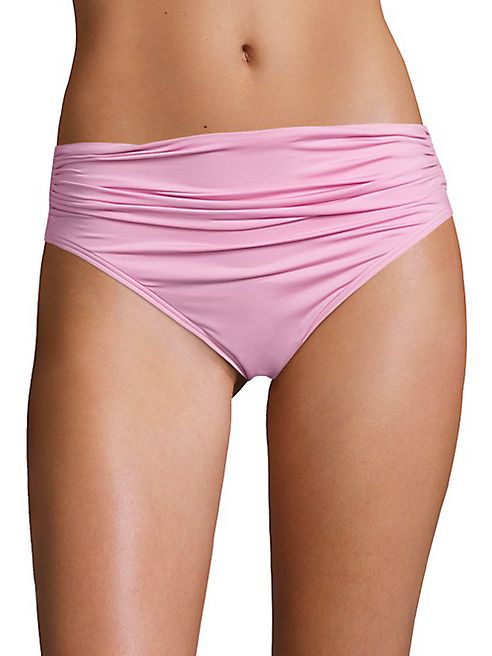 Carmen Marc Valvo - Classic Weave Shirred Waist Bikini Bottom