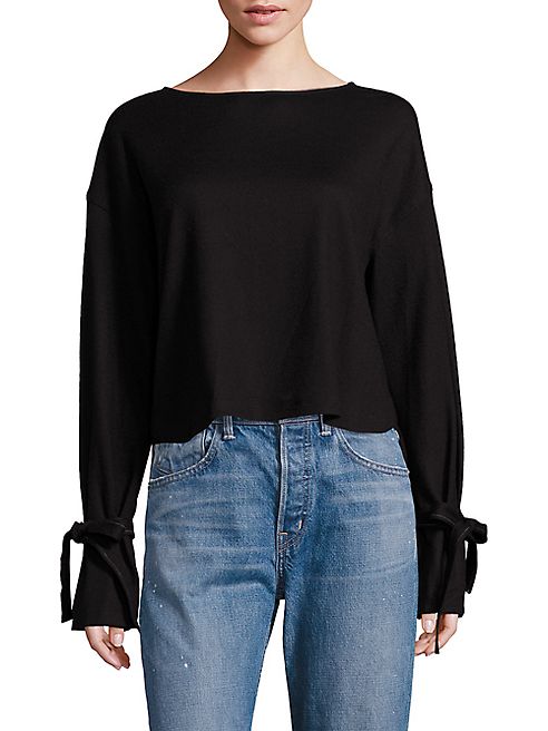 Helmut Lang - Wool Tie Sleeve Top