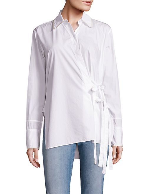 Helmut Lang - Cotton Tie-Front Shirt