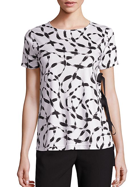 Helmut Lang - Printed Side Tie Tee