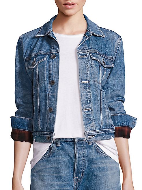 Helmut Lang - Flannel Inserts Denim Jacket