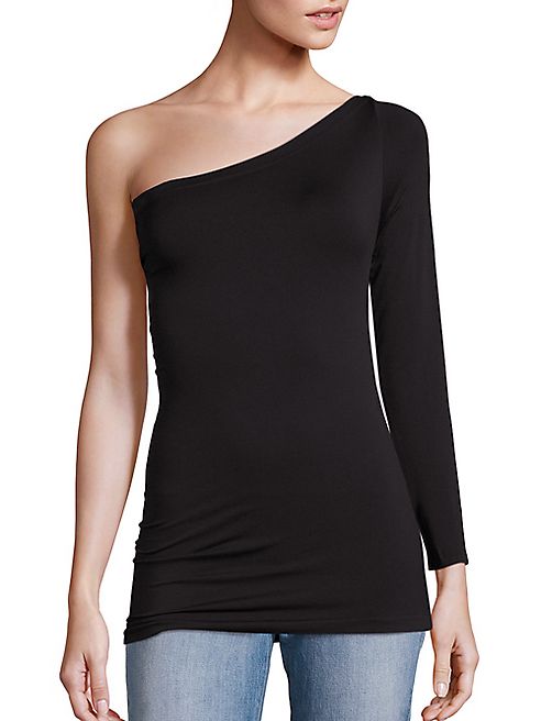 Helmut Lang - Long Sleeve One Shoulder Seamless Tee