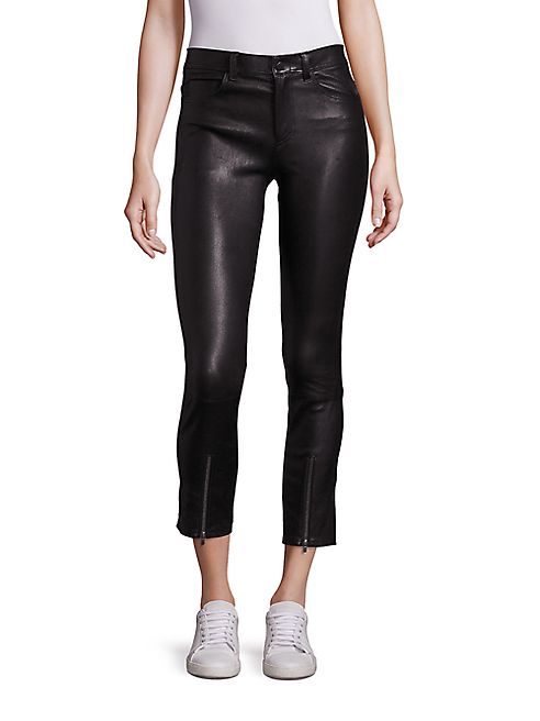 Helmut Lang - Zip Cropped Leather Leggings