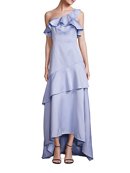 ZAC Zac Posen - Ruffled One-Shoulder Gown