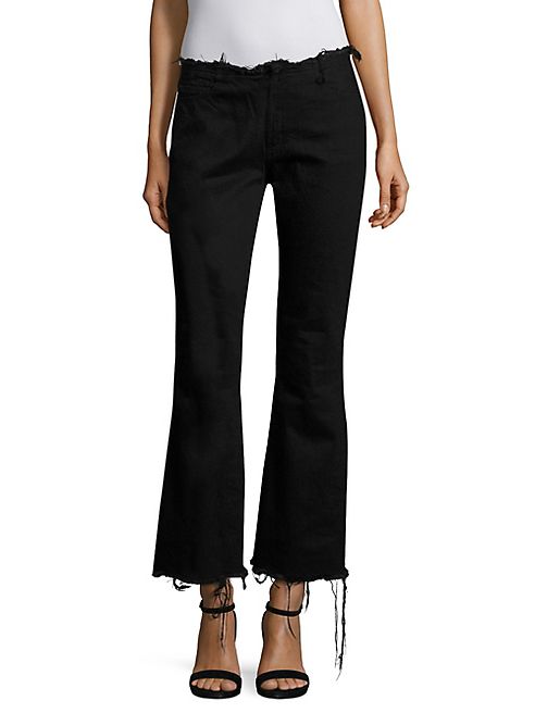 Marques'Almeida - Flared Denim Capri Jeans