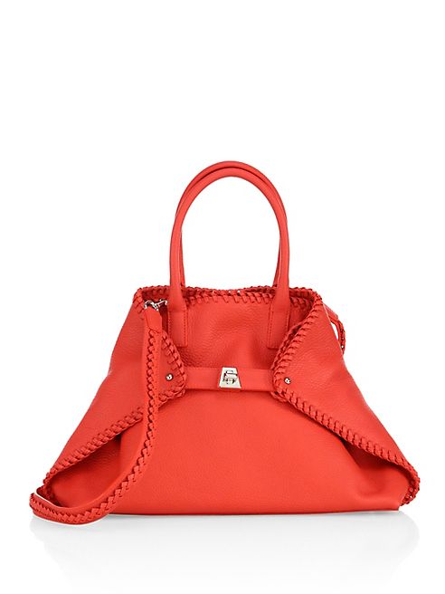 Akris - Ai Small Convertible Whipstitched Leather Tote