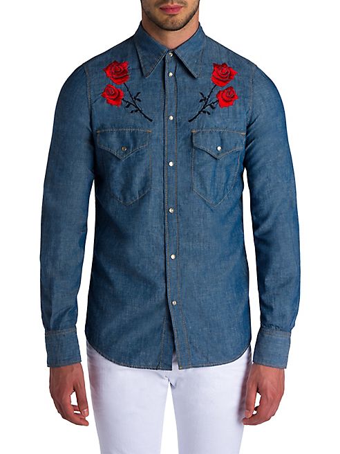 DSQUARED2 - Floral Embroidered Shirt