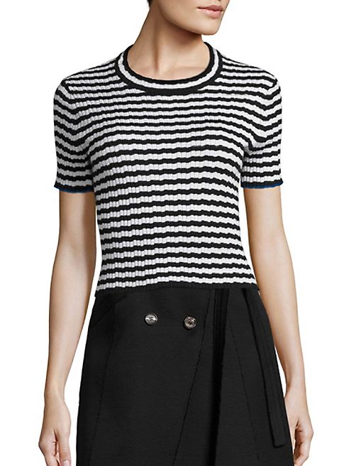 Proenza Schouler - Cropped Striped Knit Top