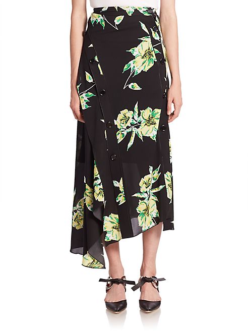 Proenza Schouler - Asymmetrical Floral Skirt