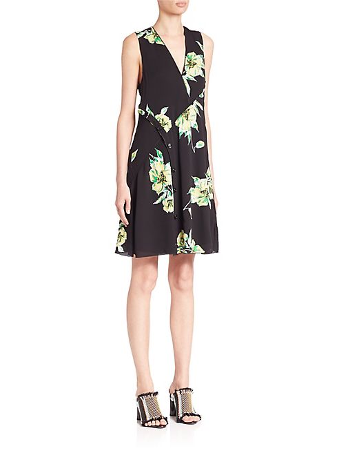 Proenza Schouler - Asymmetrical Printed Silk Dress