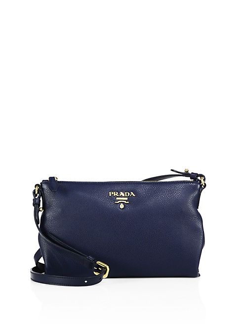 Prada - Vit Daino Leather Crossbody Bag