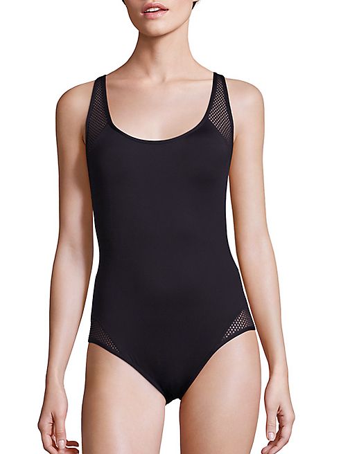 Carmen Marc Valvo - Sporty Soul Cross Back One-Piece Swimsuit